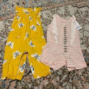 Carters baby girl sleeveless jumpsuit and jumper